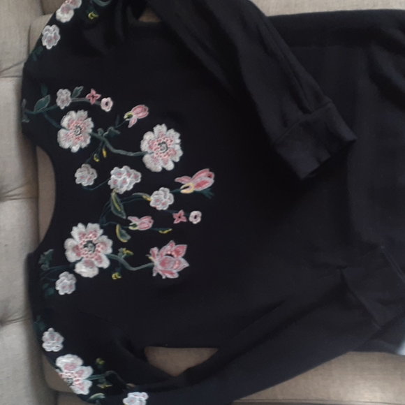 Loft women's embroidery crewneck pullover top size xs - Picture 9 of 13